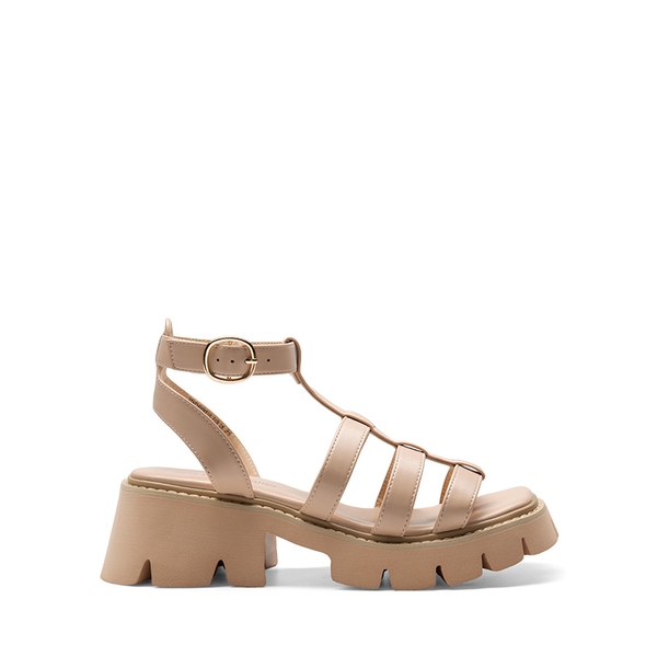 Rugged Lug Platform Sandals - NUDE - 3